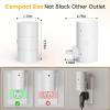 imageVOLISUN Night Lights Plug into Wall Dimmable LED Nightlight with Dusk to Dawn Light Sensor 0100LM Adjustable Brightness 3 Color Temperatures Compact Size Black 8 Pack for HallwayBedroomBathroomWhite3 Coloramber