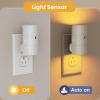 imageVOLISUN Night Lights Plug into Wall Dimmable LED Nightlight with Dusk to Dawn Light Sensor 0100LM Adjustable Brightness 3 Color Temperatures Compact Size Black 8 Pack for HallwayBedroomBathroomWhite3 Coloramber