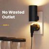 imageVOLISUN Night Lights Plug into Wall Dimmable LED Nightlight with Dusk to Dawn Light Sensor 0100LM Adjustable Brightness 3 Color Temperatures Compact Size Black 8 Pack for HallwayBedroomBathroomBlack