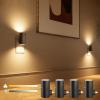 imageVOLISUN Night Lights Plug into Wall Dimmable LED Nightlight with Dusk to Dawn Light Sensor 0100LM Adjustable Brightness 3 Color Temperatures Compact Size Black 8 Pack for HallwayBedroomBathroomBlack