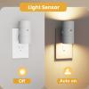 imageVOLISUN Night Lights Plug into Wall Dimmable LED Nightlight with Dusk to Dawn Light Sensor 0100LM Adjustable Brightness 3 Color Temperatures Compact Size Black 8 Pack for HallwayBedroomBathroomWhite