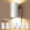 imageVOLISUN Night Lights Plug into Wall Dimmable LED Nightlight with Dusk to Dawn Light Sensor 0100LM Adjustable Brightness 3 Color Temperatures Compact Size Black 8 Pack for HallwayBedroomBathroomWhite