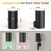 imageVOLISUN Night Lights Plug into Wall Dimmable LED Nightlight with Dusk to Dawn Light Sensor 0100LM Adjustable Brightness 3 Color Temperatures Compact Size Black 8 Pack for HallwayBedroomBathroomBlack3 Coloramber