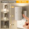 imageVOLISUN Night Lights Plug into Wall Dimmable LED Nightlight with Dusk to Dawn Light Sensor 0100LM Adjustable Brightness 3 Color Temperatures Compact Size Black 8 Pack for HallwayBedroomBathroomWhite3 Coloramber