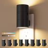 imageVOLISUN Night Lights Plug into Wall Dimmable LED Nightlight with Dusk to Dawn Light Sensor 0100LM Adjustable Brightness 3 Color Temperatures Compact Size Black 8 Pack for HallwayBedroomBathroomBlack