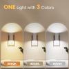 imageVOLISUN Night Lights Plug into Wall Dimmable LED Nightlight with Dusk to Dawn Light Sensor 0100LM Adjustable Brightness 3 Color Temperatures Compact Size Black 8 Pack for HallwayBedroomBathroomWhite