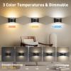 imageVOLISUN No Hardwired Wall Sconces Modern Wall Sconces Battery Operated with Remote 3000K6500K Dimmable LED Wall Lamps Wireless Wall Lights for Bedroom Living Room Hallway Corridor2 Pack2 Pack