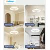 imageVOLISUN Socket Fan Light with Remote Socket Ceiling Fan with Dimmable Led Light 3 Colors 3000K6500K Screw in Small Ceiling Fan for Bedroom Kitchen Living Room Garage