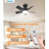 imageVOLISUN Socket Fan Light with Remote Socket Ceiling Fan with Dimmable Led Light Bulb 3CCT 1500 Lumen Light Socket Fan Screw in Small Ceiling Fan for Bedroom Kitchen Living Room GarageBlack
