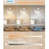 imageVOLISUN Socket Fan Light with Remote Socket Ceiling Fan with Dimmable Led Light Bulb 3CCT 1500 Lumen Light Socket Fan Screw in Small Ceiling Fan for Bedroom Kitchen Living Room GarageWhite