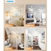 imageVOLISUN Socket Fan Light with Remote Socket Ceiling Fan with Dimmable Led Light Bulb 3CCT 1500 Lumen Light Socket Fan Screw in Small Ceiling Fan for Bedroom Kitchen Living Room GarageWhite