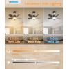 imageVOLISUN Socket Fan Light with Remote Socket Ceiling Fan with Dimmable Led Light Bulb 3CCT 1500 Lumen Light Socket Fan Screw in Small Ceiling Fan for Bedroom Kitchen Living Room GarageBlack