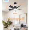 imageVOLISUN Socket Fan Light with Remote Socket Ceiling Fan with Dimmable Led Light Bulb 3CCT 1500 Lumen Light Socket Fan Screw in Small Ceiling Fan for Bedroom Kitchen Living Room GarageBlack