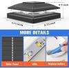 imageVOLISUN Solar Cap Light Outdoor Waterproof RGB Color Changing  Solar Fence Flashing Lights 4Pack Black for 4x4 5x5 6x6 Wooden Vinyl PostBlack