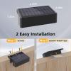 imageVOLISUN Solar Deck Lights 12 Pack Warm White Cool White and RGB Color Glow LED Large Size Lamp IP65 Waterproof Solar Fence Lights Outdoor for Step Patio Fence Railing Wall Stairs12