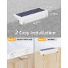 imageVOLISUN Solar Deck Lights 8 Pack Warm White Glow LED Large Size Lamp IP65 Waterproof Step Lights Outdoor for Deck Step Fence Railing Wall and StairsWhite