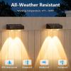 imageVOLISUN Solar Fence Lights 12 Pack Warm White Cool White and RGB Color Glow LED Solar Lights IP65 Waterproof Fence Solar Lights Outdoor for Patio Backyard Railing Deck Fence and WallBlackBlack