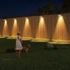 imageVOLISUN Solar Fence Lights 12 Pack Warm White Cool White and RGB Color Glow LED Solar Lights IP65 Waterproof Fence Solar Lights Outdoor for Patio Backyard Railing Deck Fence and WallBlackWhite