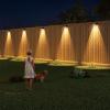 imageVOLISUN Solar Fence Lights 12 Pack Warm White Cool White and RGB Color Glow LED Solar Lights IP65 Waterproof Fence Solar Lights Outdoor for Patio Backyard Railing Deck Fence and WallBlackBlack