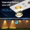imageVOLISUN Solar Fence Lights 12 Pack Warm White Cool White and RGB Color Glow LED Solar Lights IP65 Waterproof Fence Solar Lights Outdoor for Patio Backyard Railing Deck Fence and WallBlackBlack