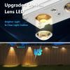 imageVOLISUN Solar Fence Lights 12 Pack Warm White Cool White and RGB Color Glow LED Solar Lights IP65 Waterproof Fence Solar Lights Outdoor for Patio Backyard Railing Deck Fence and WallBlackWhite