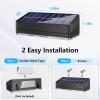 imageVOLISUN Solar Fence Lights 12 Pack Warm White Cool White and RGB Color Glow LED Solar Lights IP65 Waterproof Fence Solar Lights Outdoor for Patio Backyard Railing Deck Fence and WallBlackBlack