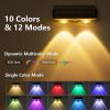 imageVOLISUN Solar Fence Lights 12 Pack Warm White Cool White and RGB Color Glow LED Solar Lights IP65 Waterproof Fence Solar Lights Outdoor for Patio Backyard Railing Deck Fence and WallBlackBlack