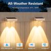 imageVOLISUN Solar Fence Lights 12 Pack Warm White Cool White and RGB Color Glow LED Solar Lights IP65 Waterproof Fence Solar Lights Outdoor for Patio Backyard Railing Deck Fence and WallBlackWhite
