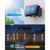 imageVOLISUN Solar Fence Lights 6 Pack Color Glow LED Up and Down Wall Lights IP65 Waterproof Solar Lights Outdoor for Patio Backyard Railing Deck Fence and Wall 4 Lenses6
