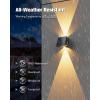 imageVOLISUN Solar Fence Lights 6 Pack Color Glow LED Up and Down Wall Lights IP65 Waterproof Solar Lights Outdoor for Patio Backyard Railing Deck Fence and Wall 4 Lenses12