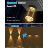 imageVOLISUN Solar Fence Lights 6 Pack Color Glow LED Up and Down Wall Lights IP65 Waterproof Solar Lights Outdoor for Patio Backyard Railing Deck Fence and Wall 4 Lenses6