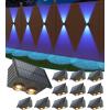 imageVOLISUN Solar Fence Lights 6 Pack Color Glow LED Up and Down Wall Lights IP65 Waterproof Solar Lights Outdoor for Patio Backyard Railing Deck Fence and Wall 4 Lenses12