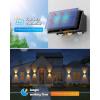 imageVOLISUN Solar Fence Lights 6 Pack Color Glow LED Up and Down Wall Lights IP65 Waterproof Solar Lights Outdoor for Patio Backyard Railing Deck Fence and Wall 4 Lenses6