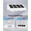 imageVOLISUN Solar Fence Lights 8 Pack Solar Powered Fence Lights Outdoor with Warm White LED Spot Lens IP65 Waterproof Fence Solar Lights Outdoor for Patio Backyard Railing DeckWhiteWhite