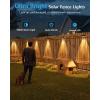 imageVOLISUN Solar Fence Lights 8 Pack Solar Powered Fence Lights Outdoor with Warm White LED Spot Lens IP65 Waterproof Fence Solar Lights Outdoor for Patio Backyard Railing DeckWhiteBlack