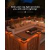 imageVOLISUN Solar Fence Post Cap Lights 8pack Black Solar Deck Cap Flame Light Outdoor Waterproof High Brightness Flickering Flame SMD LED Lighting for 4x4 Wooden4x4 5x5 Vinyl PostBlack