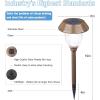 imageVOLISUN Solar Pathway Lights Outdoor 25 Lumens 6Pack 5000K Daylight IP65 Metal and Glass Solar Garden Lights Landscape Pathway Light for Walkway Driveway