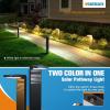 imageVOLISUN Solar Pathway Lights Outdoor 6pack Super Bright Outdoor Solar Lights with Warm White and Cool White Light Waterproof Solar Garden Lights Outdoor for Walkway Driveway Lawn Patio Sidewalk6pack