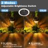 imageVOLISUN Solar Pathway Lights Outdoor25 Lumens 4Pack Solar Outdoor Light 3000K Warm White IP65 Metal and Glass Solar Garden Light Landscape Pathway Light for Walkway DrivewayAdjustable Brightness