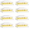 imageVOLISUN Solar Post Cap Light Outdoor Waterproof 12packSolar Fence  Post Lights for 4x4 5x5 6x6 WoodenVinyl PostBlack Deck Post Cap Light Solar Powered with Warm White for GardenPatioPorchOffWhite