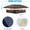 imageVOLISUN Solar Post Cap Light Outdoor Waterproof 12packSolar Fence  Post Lights for 4x4 5x5 6x6 WoodenVinyl PostBlack Deck Post Cap Light Solar Powered with Warm White for GardenPatioPorchBrushed Copper