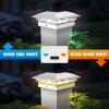 imageVOLISUN Solar Post Cap Light Outdoor Waterproof 12packSolar Fence  Post Lights for 4x4 5x5 6x6 WoodenVinyl PostBlack Deck Post Cap Light Solar Powered with Warm White for GardenPatioPorchOffWhite
