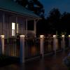 imageVOLISUN Solar Post Cap Light Outdoor Waterproof 12packSolar Fence  Post Lights for 4x4 5x5 6x6 WoodenVinyl PostBlack Deck Post Cap Light Solar Powered with Warm White for GardenPatioPorchOffWhite