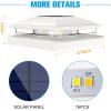 imageVOLISUN Solar Post Cap Light Outdoor Waterproof 12packSolar Fence  Post Lights for 4x4 5x5 6x6 WoodenVinyl PostBlack Deck Post Cap Light Solar Powered with Warm White for GardenPatioPorchOffWhite