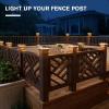 imageVOLISUN Solar Post Cap Light Outdoor Waterproof 12packSolar Fence  Post Lights for 4x4 5x5 6x6 WoodenVinyl PostBlack Deck Post Cap Light Solar Powered with Warm White for GardenPatioPorchBrushed Copper