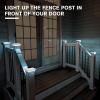 imageVOLISUN Solar Post Cap Light Outdoor Waterproof 12packSolar Fence  Post Lights for 4x4 5x5 6x6 WoodenVinyl PostBlack Deck Post Cap Light Solar Powered with Warm White for GardenPatioPorchOffWhite