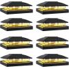 imageVOLISUN Solar Post Cap Light Outdoor Waterproof 12packSolar Fence  Post Lights for 4x4 5x5 6x6 WoodenVinyl PostBlack Deck Post Cap Light Solar Powered with Warm White for GardenPatioPorchBlack