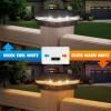 imageVOLISUN Solar Post Cap Light Outdoor Waterproof 12packSolar Fence  Post Lights for 4x4 5x5 6x6 WoodenVinyl PostBlack Deck Post Cap Light Solar Powered with Warm White for GardenPatioPorchBrushed Copper