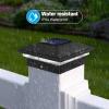 imageVOLISUN Solar Post Cap Light Outdoor Waterproof 12packSolar Fence  Post Lights for 4x4 5x5 6x6 WoodenVinyl PostBlack Deck Post Cap Light Solar Powered with Warm White for GardenPatioPorchBlack