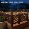 imageVOLISUN Solar Post Cap Light Outdoor Waterproof 12packSolar Fence  Post Lights for 4x4 5x5 6x6 WoodenVinyl PostBlack Deck Post Cap Light Solar Powered with Warm White for GardenPatioPorchBlack